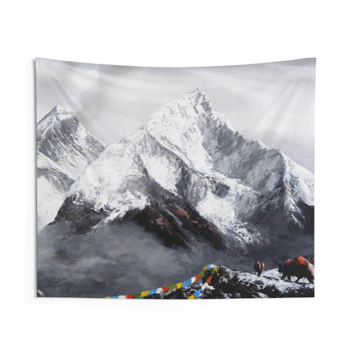 Panoramic Everest Mountain Tapestry