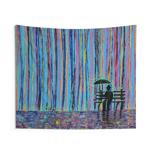 Colorful Acid Rain Tapestry Wall Art