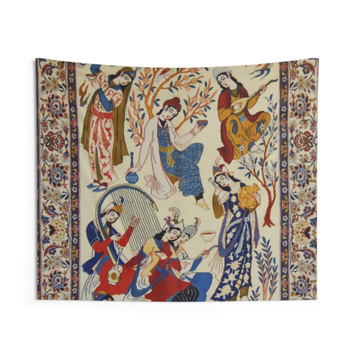 Antique Persian Isfahan Rug Print Tapestry