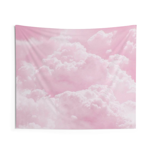 Pastel Pink Clouds Tapestry