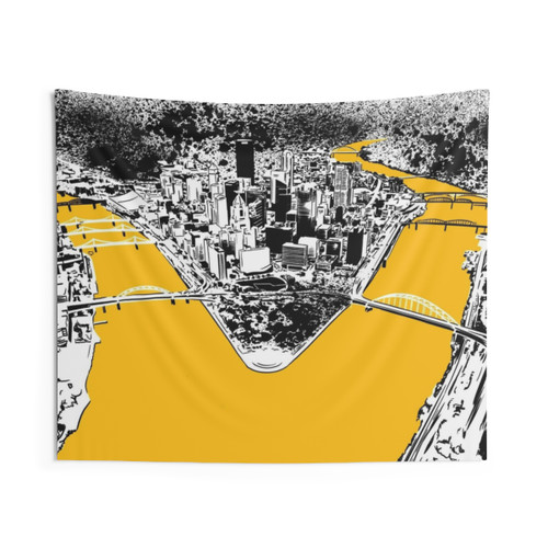 Pittsburgh Three Rivers Skyline Tapestry