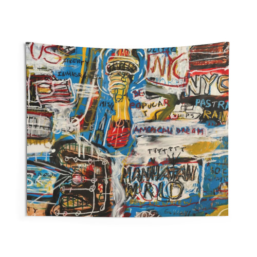Manhattan World Tapestry - Abstract Pop Art Wall Hanging