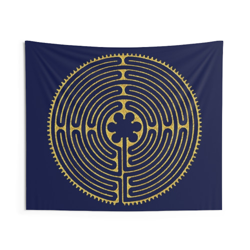 Sacred Geometry Chartres Labyrinth Tapestry
