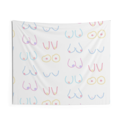 Pastel Boob Pattern Tapestry