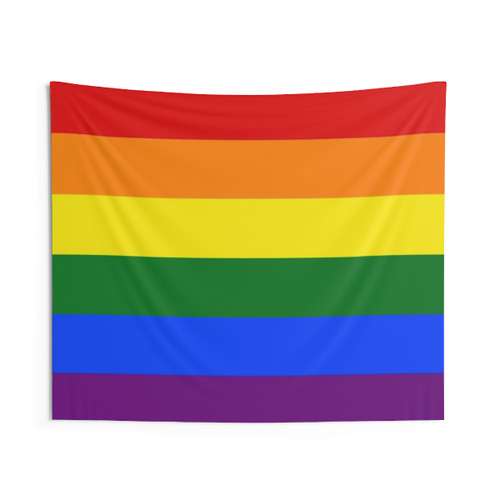 LGBTQ+ Rainbow Pride Flag Tapestry Wall Hanging