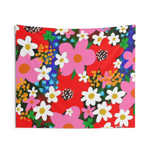 Flower Power Floral Tapestry