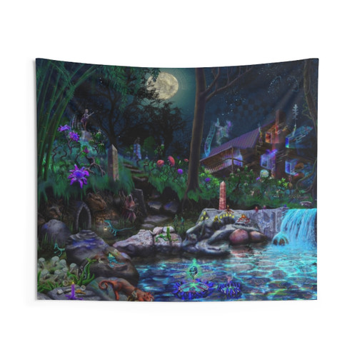 Psychedelic Visionary Garden Tapestry