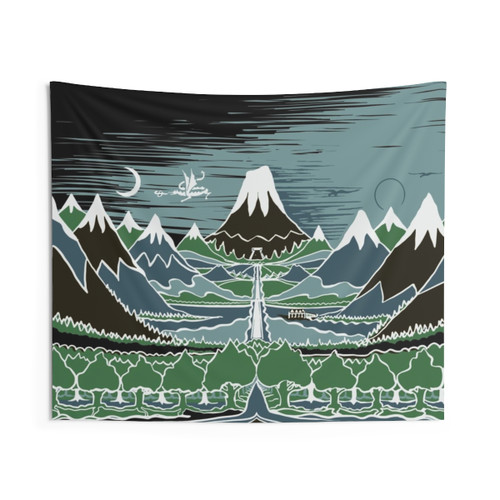 Halfling's Journey Tolkien-Style Tapestry