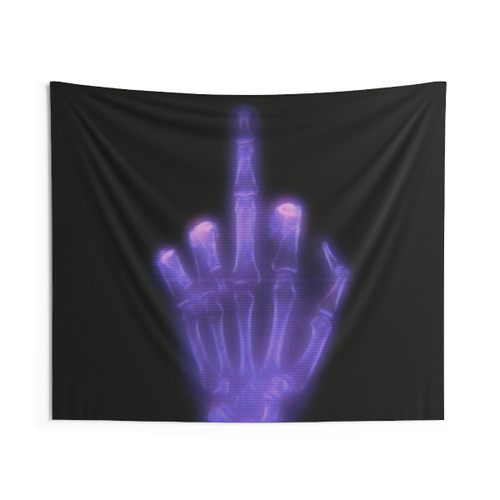 Middle Finger X-Ray Tapestry