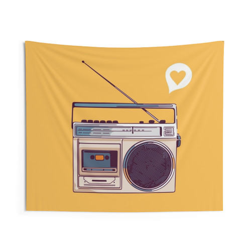 Retro Radio Boombox Tapestry