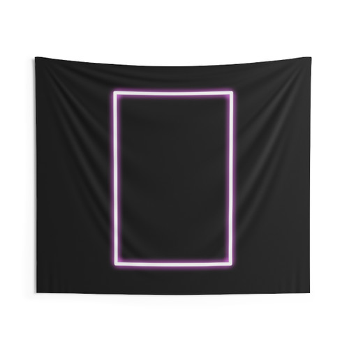 Glowing Neon Rectangle Tapestry