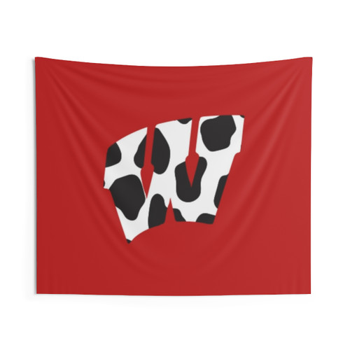 University of Wisconsin Madison Cow Print Tapestry