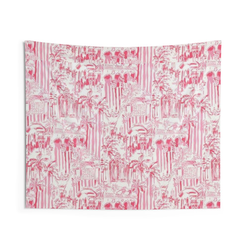 Preppy Pink Blanket Tapestry