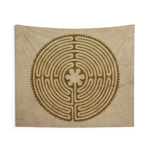 Symbol Chartres Labyrinth Metal Tapestry