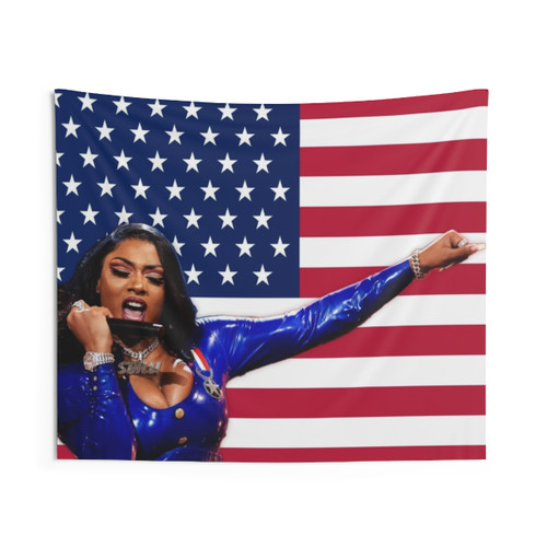 Megan Thee Stallion American Flag Tapestry