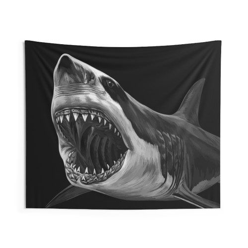 Great White Shark Tapestry Wall Art