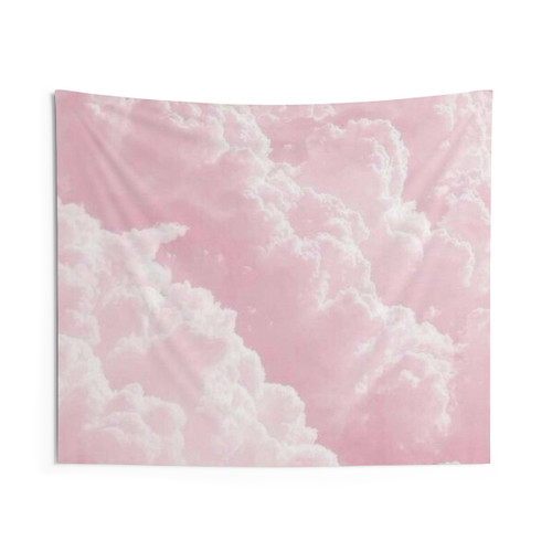 Pink Clouds Aesthetic Tapestry