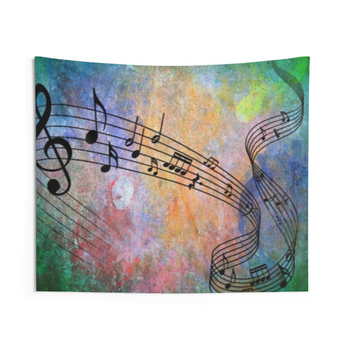 Abstract Music Note Tapestry Wall Hanging
