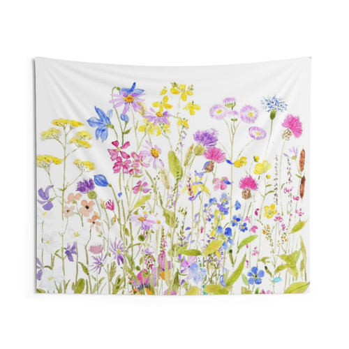Colorful Meadow Painting Tapestry