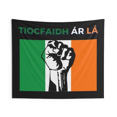 Tiocfaidh Ár Lá Irish Flag Tapestry - Our Day Will Come Wall Hanging