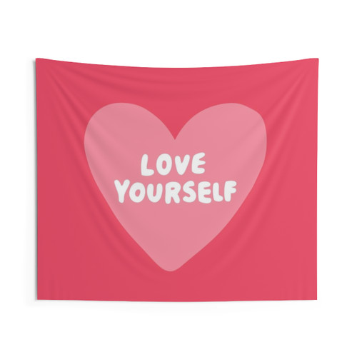 Motivational Love Yourself Tapestry Wall Art