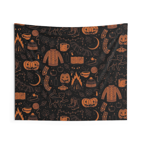 Autumn Nights Halloween Tapestry
