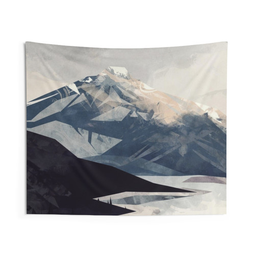Calming Mountain Tapestry for Relaxing Home Decor