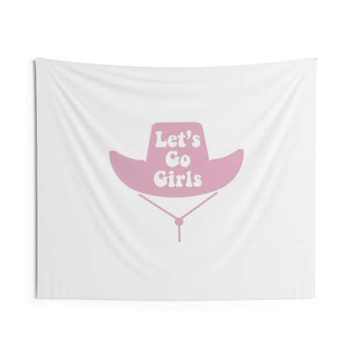 Lets Go Girls Cowboy Hat Tapestry