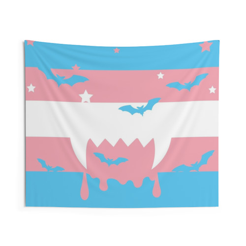 Trans Vampire Tapestry - Gothic Halloween Wall Decor