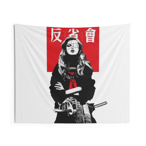 Japanese Cyberpunk Girl Tapestry