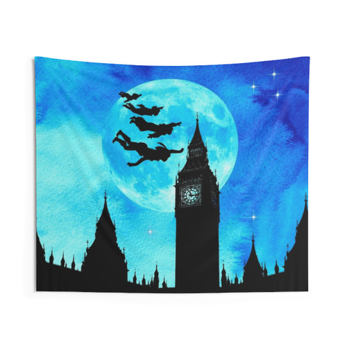 Peter Pan Neverland Watercolor Tapestry