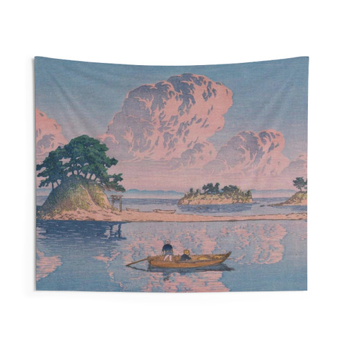 Tsukumojima in Shimabara Tapestry by Renowned Japanese Artist Kawase Hasui