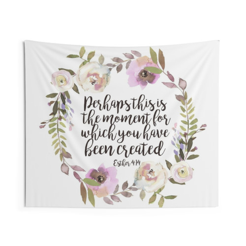 Esther 4:14 Christian Quote Tapestry