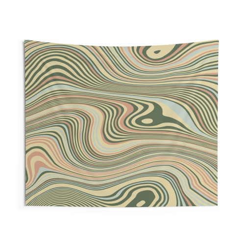 Groovy Abstract Swirl Pattern Tapestry