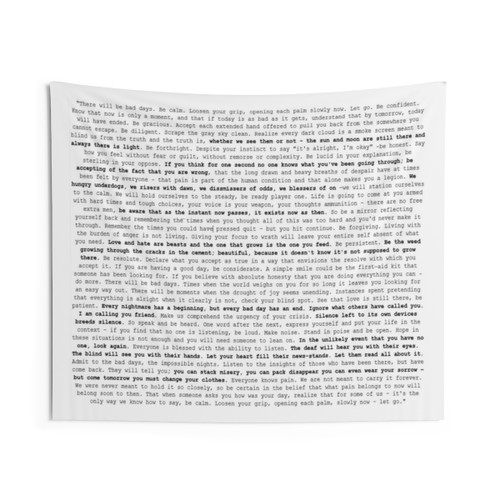 Instructions for a Bad Day Tapestry