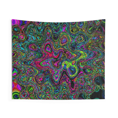 Psychedelic Flashback Tapestry - Vibrant 60s 70s Abstract Art