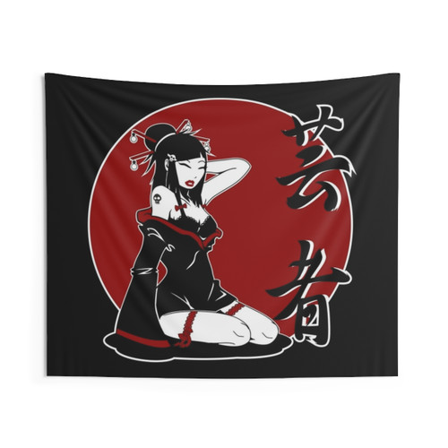 Geisha Pinup Anime Tapestry