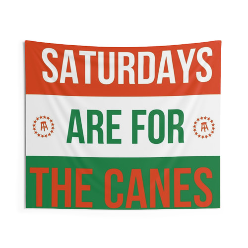 Saturdays are for the Canes Miami Hurricanes Tapestry