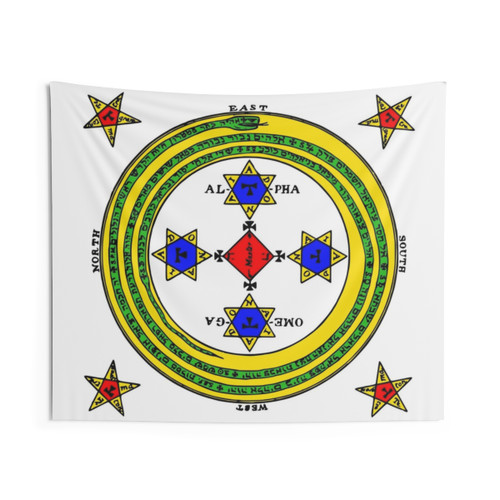 White Summoning Circle Tapestry
