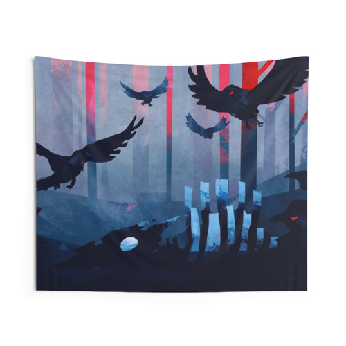 Blue Stone Landscape Tapestry Wall Art