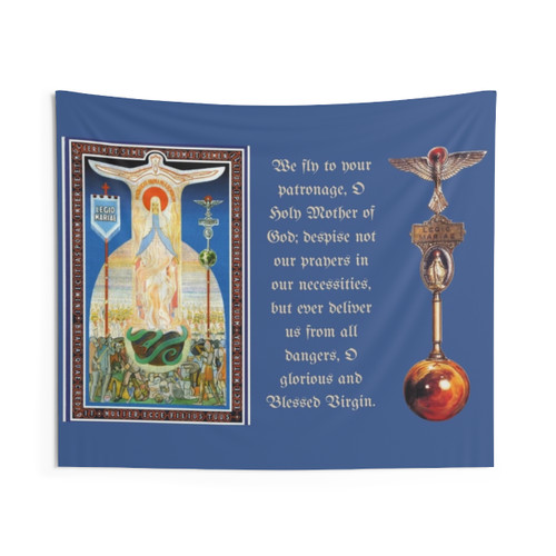 Legion of Mary Tapestry Depicting Marijina Legija and Legio Mariae