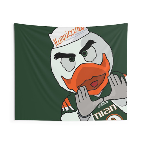 University of Miami Sebastian the Ibis Tapestry