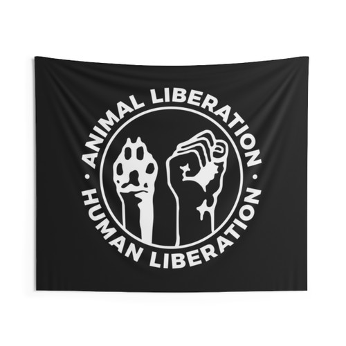 Animal Liberation Logo 1980 Tapestry Wall Hanging