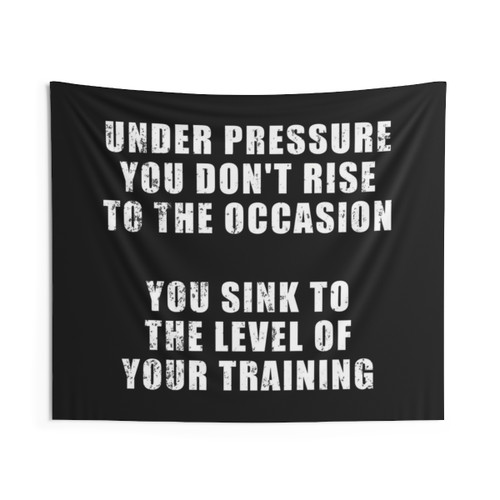 Inspirational Military Tapestry with Motivational Quote