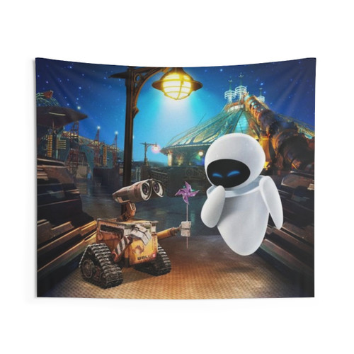 Wall-E and Eve Romantic Tapestry