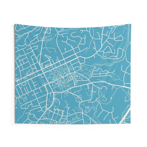 Chapel Hill Map Baby Blue Tapestry