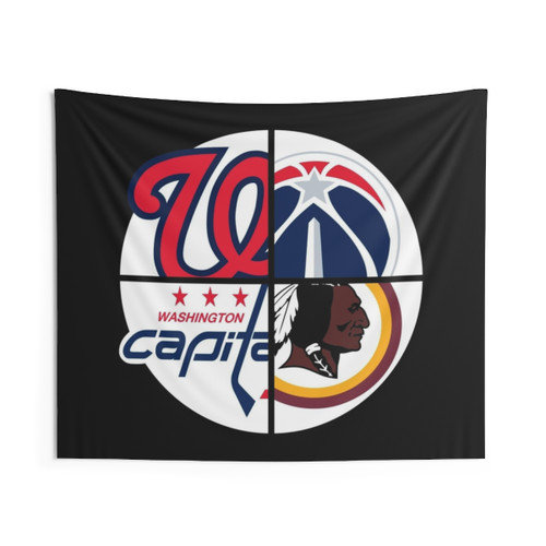 Washington DC Sports Tapestry - Vintage Collectible Wall Hanging