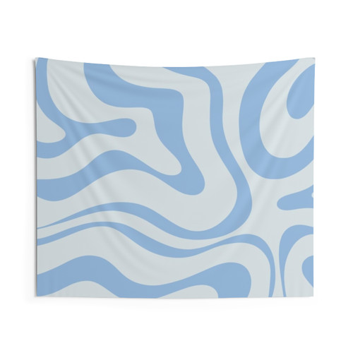 Retro Modern Liquid Swirl Abstract Tapestry
