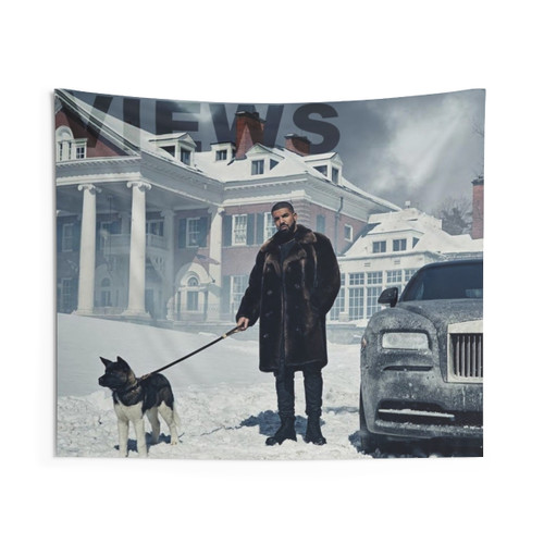 Drake with Dog Views Tapestry Wall Hanging