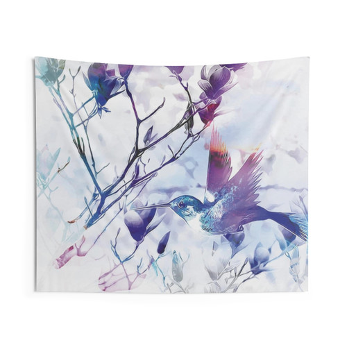 Hummingbird and Floral Tapestry